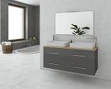 Σετ έπιπλο μπάνιου TORINO 120 Anthracite Top - 1