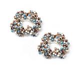 Στεφάνι κηροπηγίου πολύχωμες χάντρες 5cm GR166