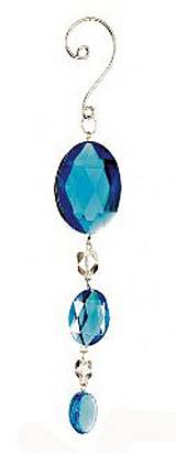 Χριστουγεννιάτικο Στολίδι Τυρκουαζ 3Πλο Οβαλ  WE177