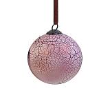 Γυάλινη μπάλλα κρακελέ κόκκινο 8cm KA814