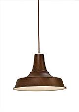 Vintage φωτιστικό με καπέλο αλουμινίου σε απομίμηση ξύλου. Δ.36x22cm LS140