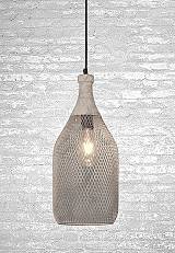 Φωτιστικό Φιάλη, καπέλο δίχτυ στο χρώμα του τσιμέντου. Φ20.5 Χ 40.6CM MR104