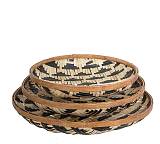 Δίσκοι Bamboo σετ 3τεμ. με γεωμετρικά σχέδια. ID193