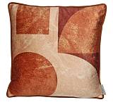 Μαξιλάρι γραμμικό σχ.(B) κεραμιδί βελούδο, 45x45cm XET-8606