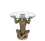 Γυάλινη εταζέρα με  βάση φιγουρα πίθηκου 25x27cm XET-8080