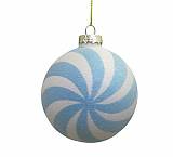 Γυάλινη μπάλλα σχ.γλειφιτζούρι, γαλάζιο,8cm BL379