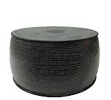 Στρογγυλό σφυρήλατο coffee table αλουμίνο, μαύρο 80x45cm KS137-L