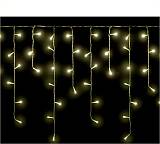 144Led-(IP44). Επεκτεινόμενη κουρτίνα, Extra θερμό λευκό/διάφανο καλώδιο 3μ. IC144L/STC-36v