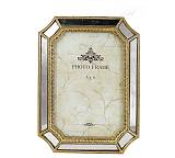 Φωτο/θήκη με οβάλ χρυσή κορνίζα καθρέπτη 10x15cm KO174