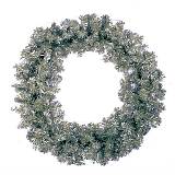 Χριστουγεννιάτικο Στεφάνι 90cm Ματ Ασημί SI36