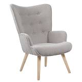 ALMA Πολυθρόνα - Μπερζέρα Σαλονιού - Καθιστικού Φυσικό, Teddy Ύφασμα Ανοιχτό Γκρι, K/D Ε-00024651 Ε7141,60