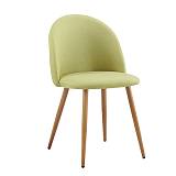 BELLA Καρέκλα Τραπεζαρίας, Μέταλλο Βαφή Φυσικό, Ύφασμα Απόχρωση Lime Ε-00018971 ΕΜ762,2 (ΣΕΤ ΤΩΝ 4)