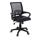 BF2101-P Πολυθρόνα Γραφείου με Ανάκλιση Μαύρο Mesh - Pu ( Συσκ. 1 ) Ε-00023263 ΕΟ254,4P
