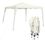 GAZEBO Πτυσσόμενο Μέταλλο Βαφή Άσπρο, Ύφασμα Άσπρο Ε-00018948 Ε939