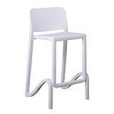 GIANO Σκαμπό BAR με Πλάτη, PP-UV Άσπρο, Στοιβαζόμενο, Ύψος Καθίσματος 75cm Ε-00023811 Ε390,1 (ΣΕΤ ΤΩΝ 4)
