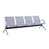 Κάθισμα Αναμονής - Υποδοχής 4 Θέσεων, Μέταλλο Χρώμιο Mesh Γκρι Ε-00018564 Ε504,01