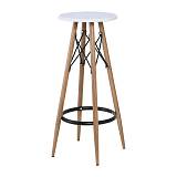 MACK Σκαμπό BAR, Μέταλλο Βαφή Φυσικό, Κάθισμα Απόχρωση Άσπρο Ε-00021321 ΕΜ9799,1 (ΣΕΤ ΤΩΝ 4)