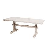 MAISON WESTERN Tραπέζι Τραπεζαρίας, Ξύλο Mango Antique Άσπρο Ε-00016572 ΕΙ927