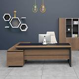 PROLINE Γραφείο Δεξιά Γωνία Απόχρωση Καρυδί Δρυς - Μαύρο Ε-00022191 ΕΟ811,R