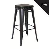 RELIX Σκαμπό Bar-Pro, Μέταλλο Βαφή Μαύρο Matte, Pu Μαύρο Ε-00023743 Ε5190P,15M