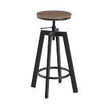 YORK Σκαμπό BAR, Μέταλλο Βαφή Σκούρο Καφέ, Καρυδί, Ρύθμιση Ύψους, Περιστρεφόμενο Ε-00019770 ΕΜ9793,1 (ΣΕΤ ΤΩΝ 2)