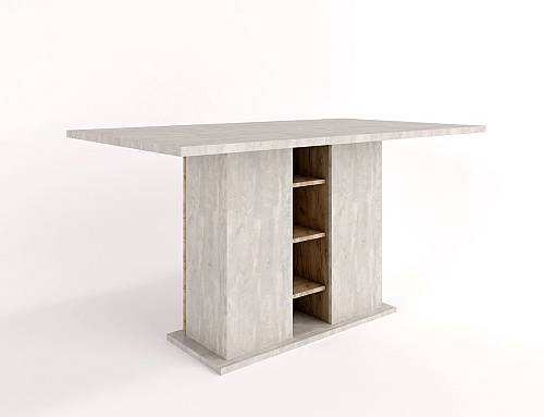 Τραπέζι τραπεζαρίας Dust - Concrete Flow/Grey Craft Oak (180x90x75)