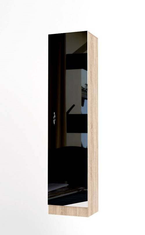 Παπουτσοθήκη/Έπιπλο αποθήκευσης 6-θέσεων με καθρέπτη Sandra - Light Sonoma Oak (45x33x192)
