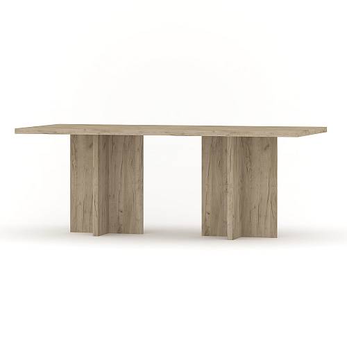 Τραπέζι τραπεζαρίας Chess - Gray Craft Oak (200x90x75)