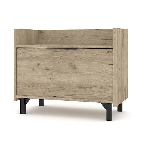 Κομοδίνο με ένα ντουλάπι Dawn - Gray Craft Oak (60x35x50)