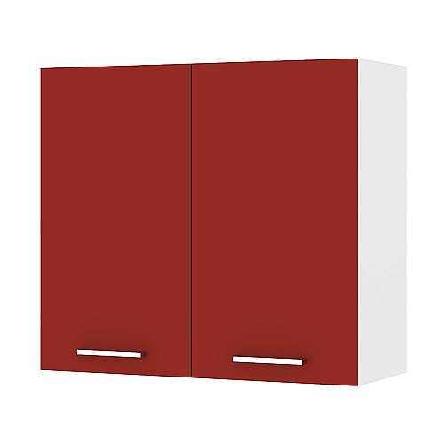 Stock Ντουλάπι κουζίνας κρεμαστό με ράφι 80x34x72 - Ceramic Red