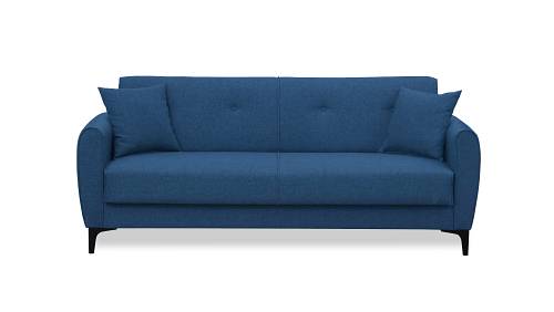 Τριθέσιος Καναπές - Κρεβάτι Leo με Αποθηκευτικό Χώρο -Blue(210x84x89)