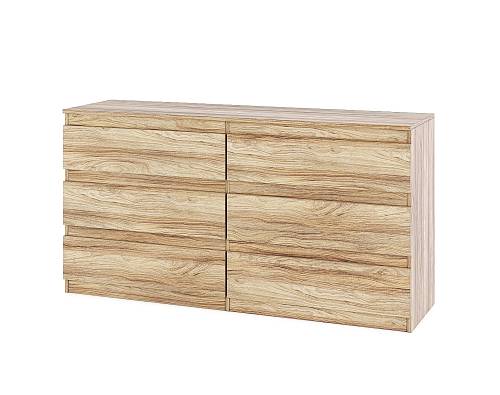 Συρταριέρα με 6 συρτάρια Newton plus - Barley Blackwood (138x40x71)