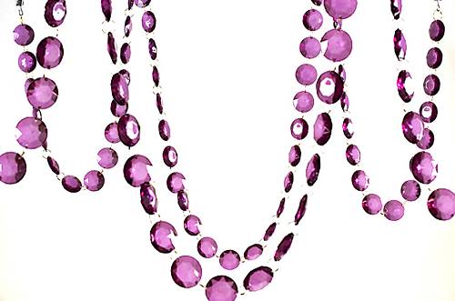 Γιρλάντα με Διαμάντια Μωβ 180cm WE284