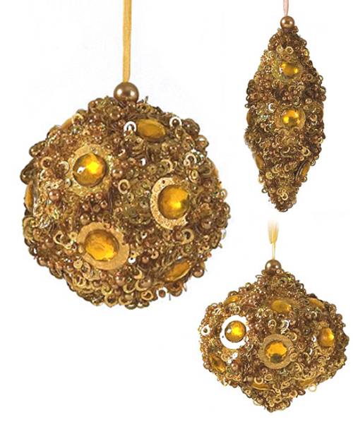 Χριστουγεννιάτικο Στολίδι σετ/3 Χρυσό  MG938