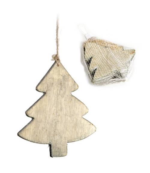 Σ/5 Ξύλινο Χριστουγεννιάτικο Στολίδι  Δέντρο 12cm. GR411