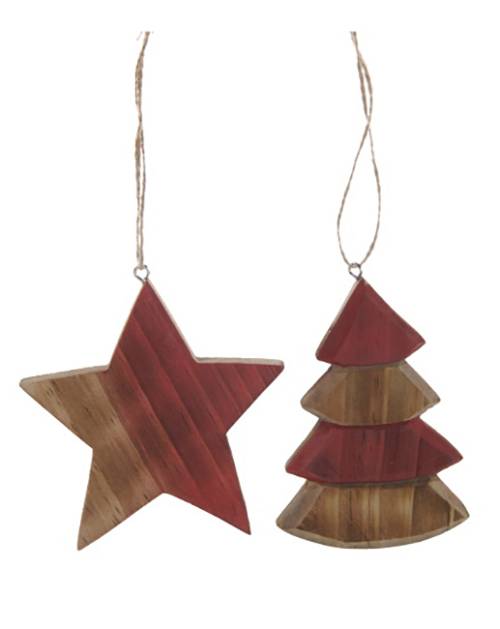 Χριστουγεννιάτικο Στολίδι Ξύλινο Ρουστικ Αστέρι & Χριστουγεννιάτικο Δέντρο 18cm XM274 Χριστουγεννιάτικο Στολίδι Ξύλινο Ρουστικ Αστέρι & Χριστουγεννιάτικο Δέντρο 18cm XM274