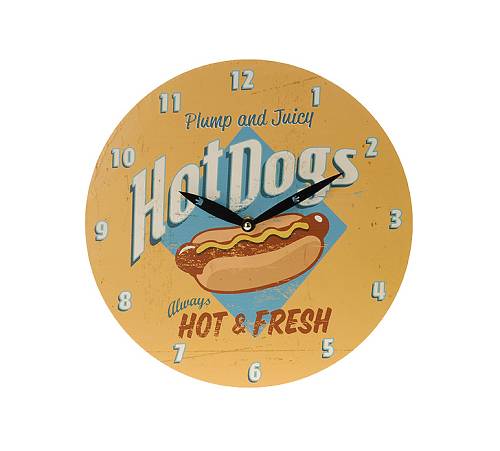 Ρολόι Τοίχου 2 σχέδια (Bbq + Hot Dog) 28cm CL230