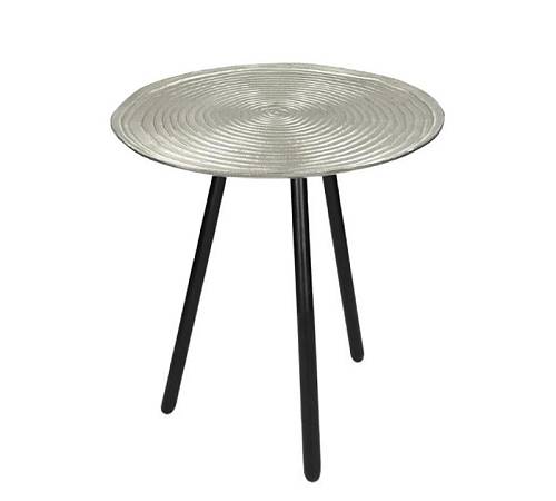 Βοηθητικό τραπέζι, καπάκι αλουμινίου ασημί, 41x45cm WER-3017