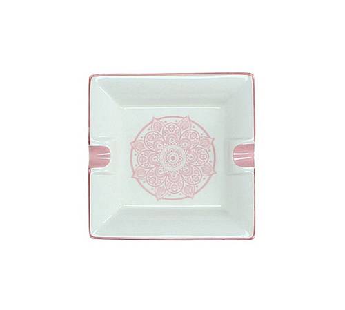 Τασάκι από πορσελάνη σχ.Mandala ροζ, 12,8cm  WER-7635