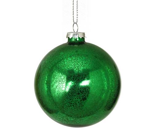 Γυάλινη μπάλλα αντικέ πράσινη 8cm BL159
