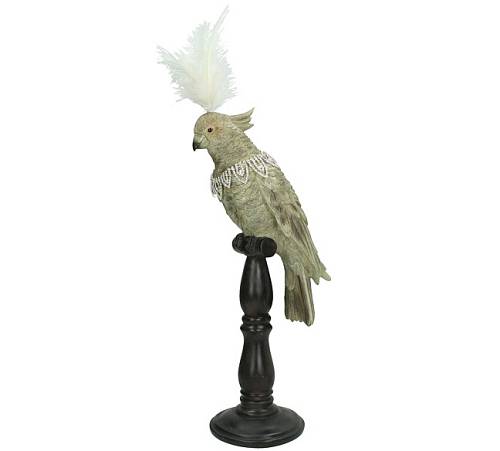 Διακοσμητικός Παπαγάλος σε σταντ με λευκό φτερό 53cm XET-2810