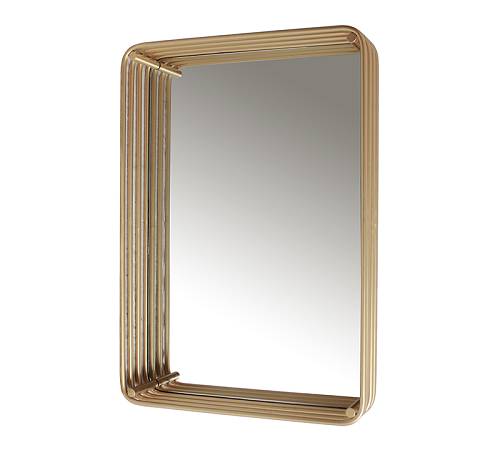 Μεταλλικός καθρέπτης  με χρυσή 4πλη κορνίζα,45x65cm JM513