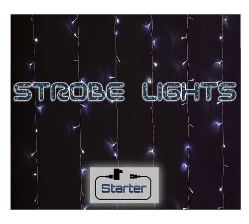 200Led-(IP44)Starter Set Κουρτίνα Strobe (επεκτάσιμη), Διάφανο/4000k CU200/STR-ST4K 200Led-(IP44)Starter Set Κουρτίνα Strobe (επεκτάσιμη), Διάφανο/4000k CU200/STR-ST4K