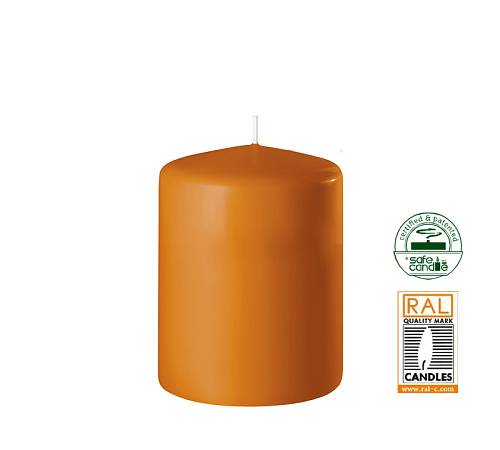 Κερί κορμός πορτοκαλί ματ,7x8cm WL203