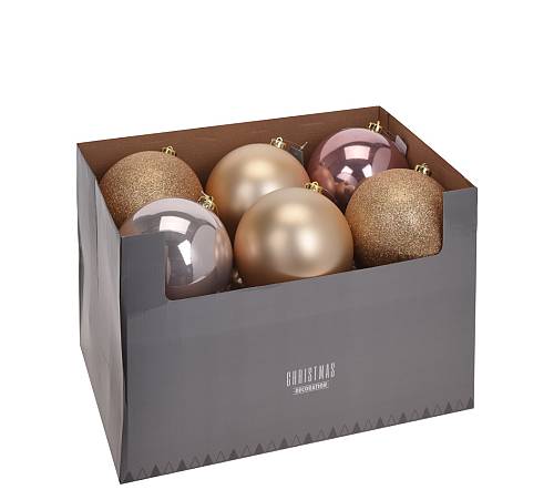 Μπάλλα 15cm (πλαστικό PP) σε 3χρ.(χρυσό,περλα,ροζ)  XM673