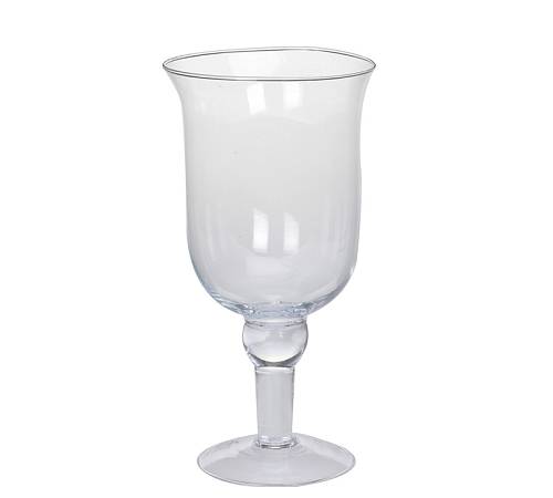 Γυάλινο κηροπ/γιο με πόδι σχ.τουλίπα,17x30cm HE186