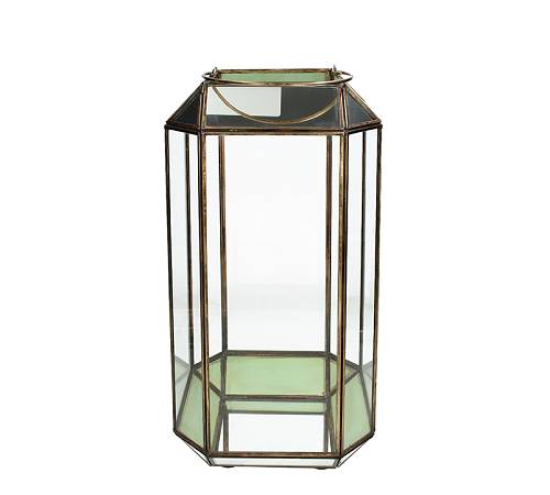 Φανάρι με καθρεπτάκια, μπρονζέ,21x40cm XET-8624