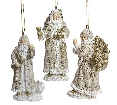 Στολίδι πολυρέζιν Αγ.Βασίλης 3σχ.,μπεζ/λευκό,10,5cm XM706 Στολίδι πολυρέζιν Αγ.Βασίλης 3σχ.,μπεζ/λευκό,10,5cm XM706