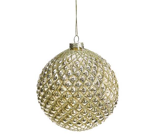 Γυάλινη μπάλλα αναγλ.ρόμβοι, σαμπανί,8cm BL349 Γυάλινη μπάλλα αναγλ.ρόμβοι, σαμπανί,8cm BL349