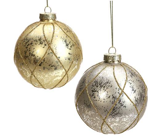 Γυάλινη μπάλλα σχ.ρόμβος, σαμπανί & χρυσό,8cm BL351 Γυάλινη μπάλλα σχ.ρόμβος, σαμπανί & χρυσό,8cm BL351